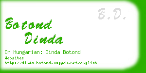 botond dinda business card